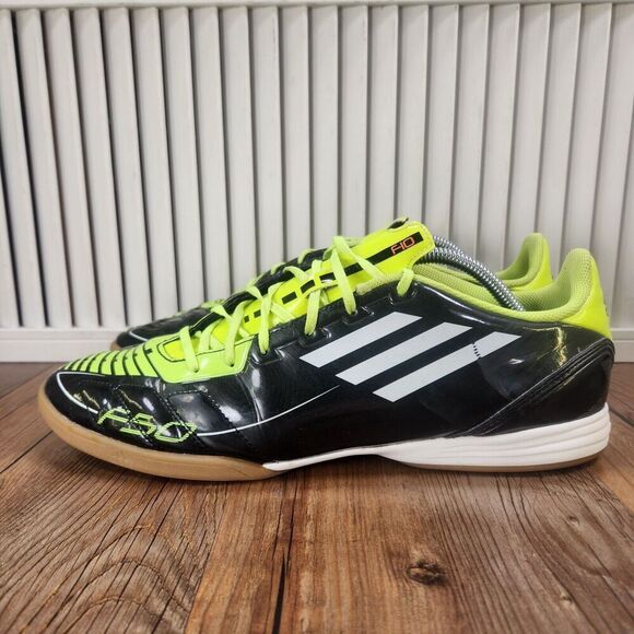 Adidas F50 Adizero TRX Mens Sz 12 Black Green Indoor Soccer Boots Shoes U41856 main image 8